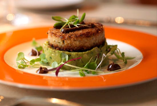 Goan Spiced Crab Cake at Tabla