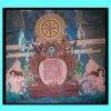 detail of the Freedom Tower Miami Mural recreated in 1988, William Mark Coulthard Wade Foy and John Conroy.Contact at thuth@freedomtowermiamimural.com 