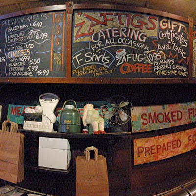 Zaftigs' menu boards
