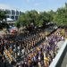 LSU Tigers gather on Victory Hill in Baton Rouge, LA