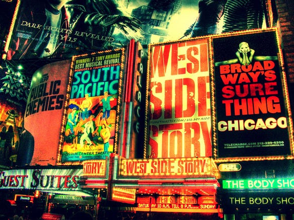 A Night on Broadway in New York City, NY