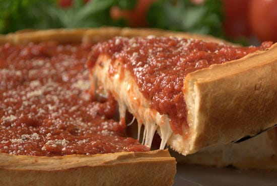 Giordano's Pizza Restaurant offer Chicago's famous stuffed pizza.