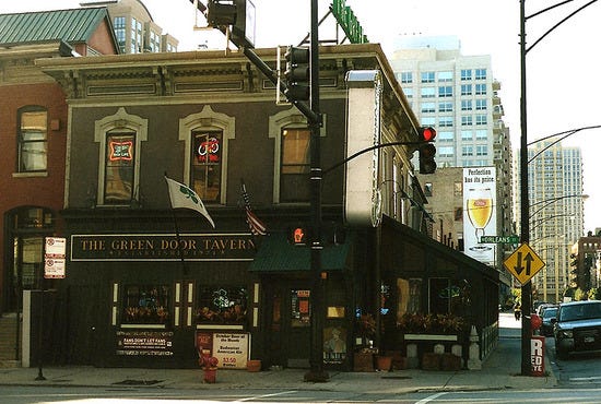 Chicago's Green Door Tavern for traditinal pub food and draft beer. 