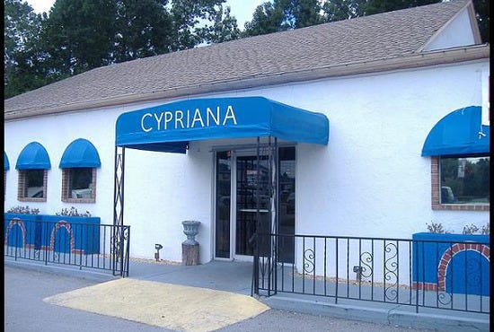 Entry to Cypriana Restaurant Orlando, FL