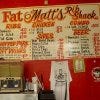 The menu inside Fat Matt's