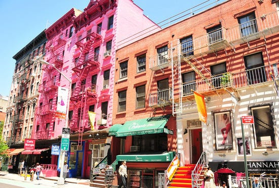 Colorfull buildings, SoHo, NYC