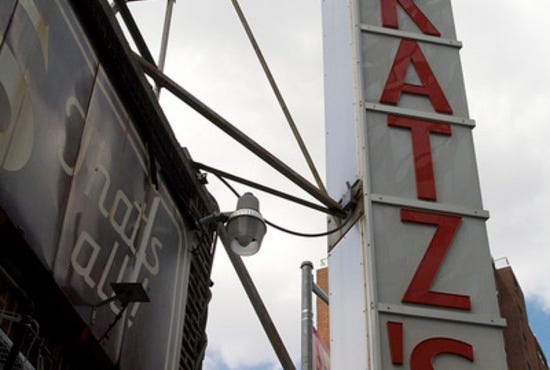 Katz's deli signboard
