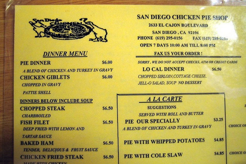 San Diego Chicken Pie Shop San Diego Restaurants Review 10Best Experts and Tourist Reviews