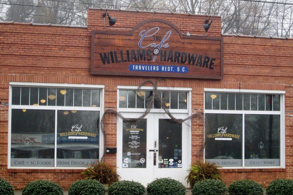Café at Williams Hardware Eat, Shop along Greenville's Swamp Rabbit