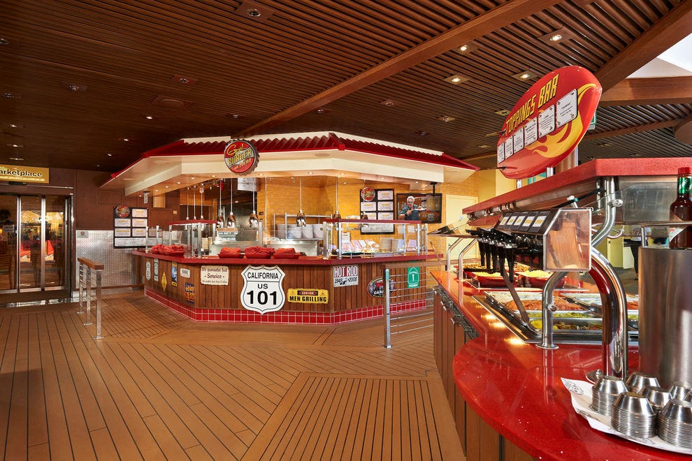 cruise ship food court