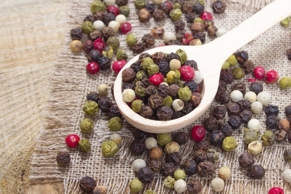 Know your peppercorns when to use black, white, pink and green