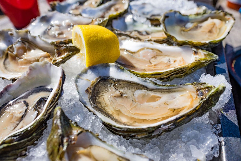 Oysters on the half shell