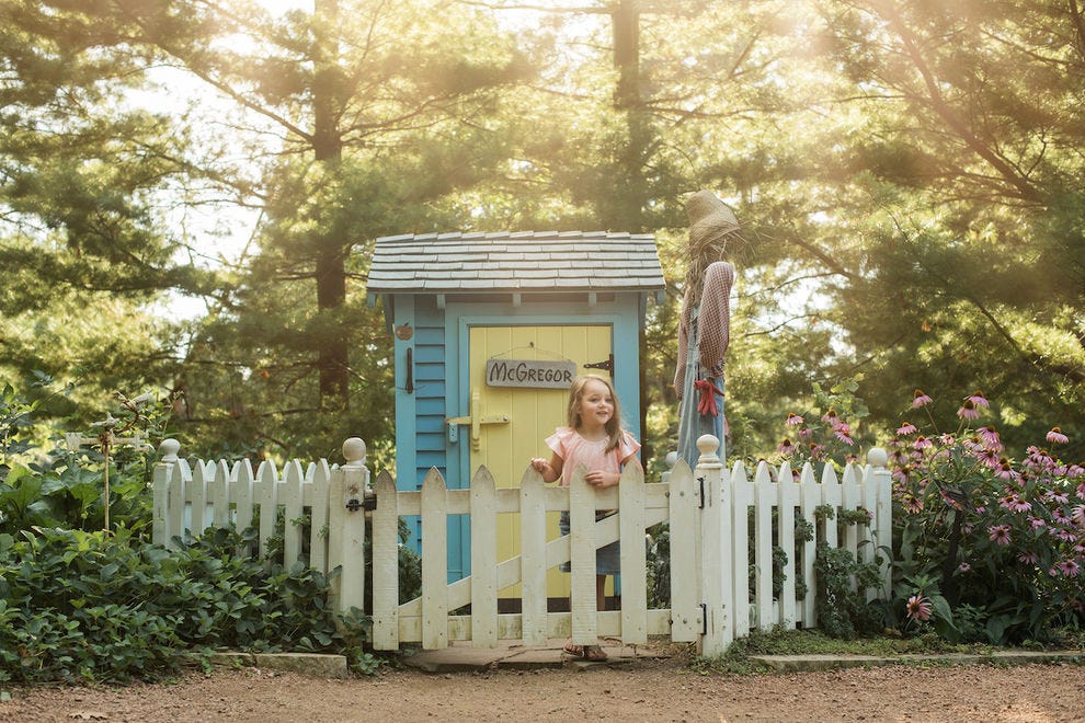 "The Tale of Peter Rabbit" is one of the many classic children's books that inspired Bookworm Gardens