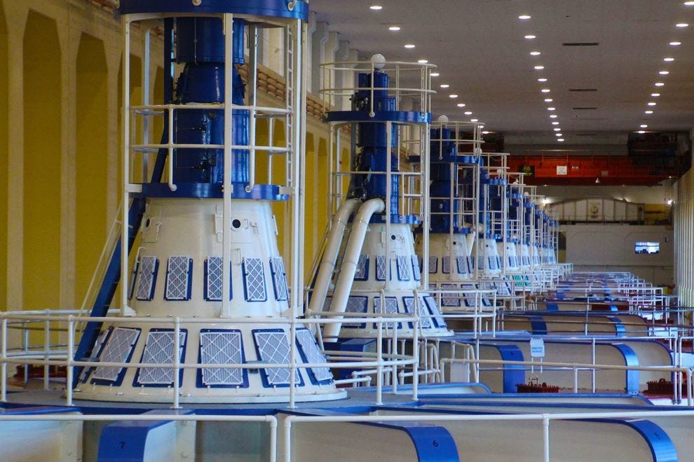 Turbines at Bonneville Dam