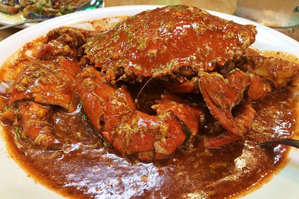 Singapore's signature chilli crab