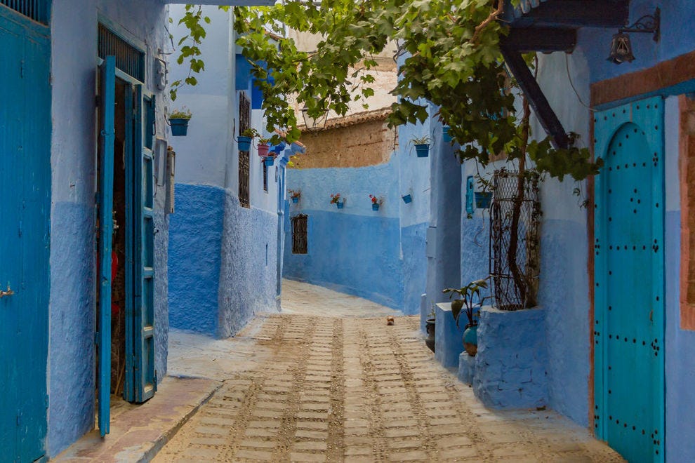 Alley in Chefchaouen, Morocco