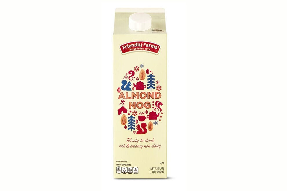 ALDI Friendly Farms has a great vegan option for nog