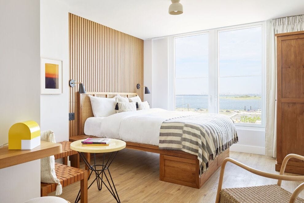 A room with an ocean view at Rockaway Hotel