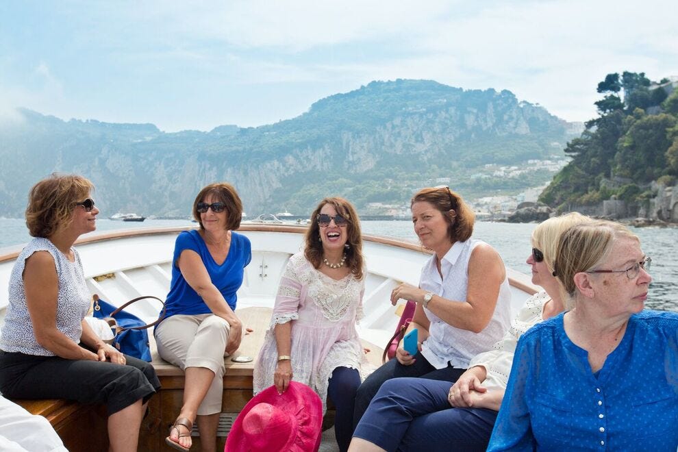 Golden week in Italy with author Susan Van Allen (center)