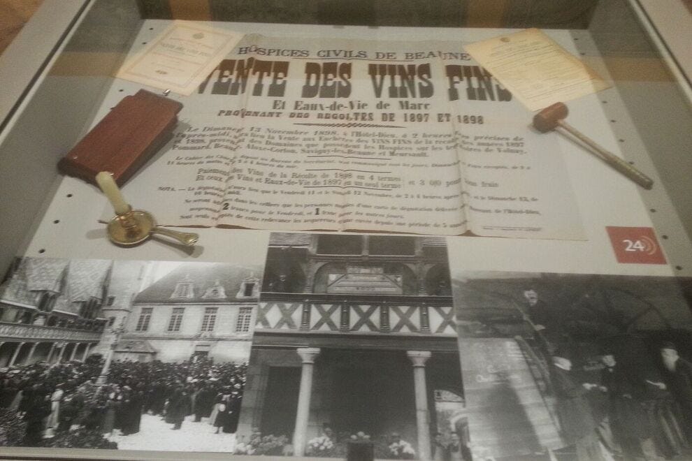 Memorabilia from Beaune's wine history