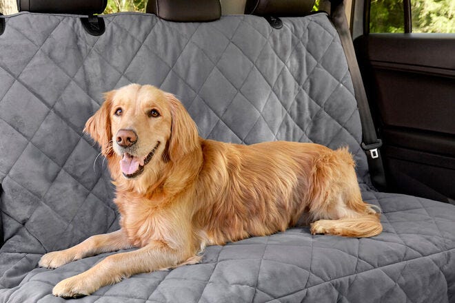 Grip-Tight Microfiber Dog Backseat Protector