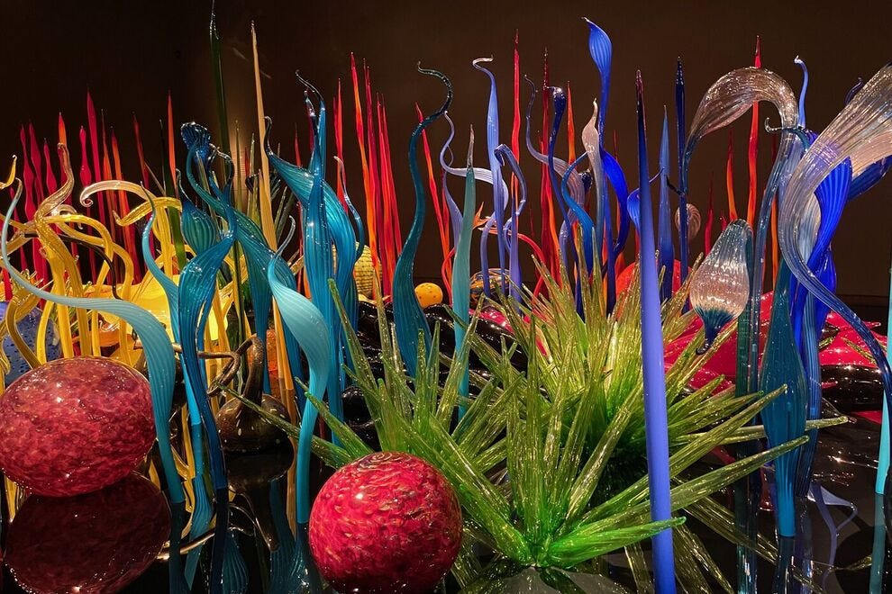 Mille Fiori, one of the breathtaking galleries at Chihuly Garden and Glass