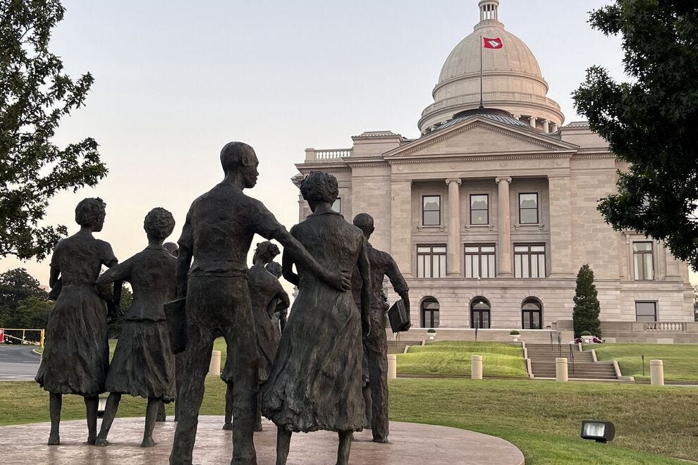 Stop at the Testament: The Little Rock Nine Monument at the Arkansas State Capitol in Little Rock