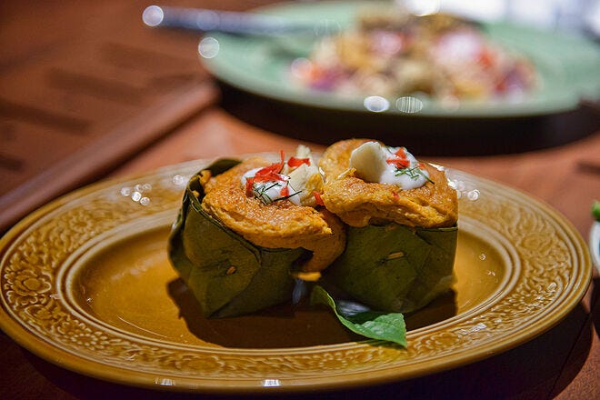 Steamed fish custard (hor mok)