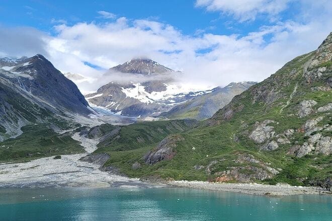 View of Glacier Bay from the deck on Royal Princess