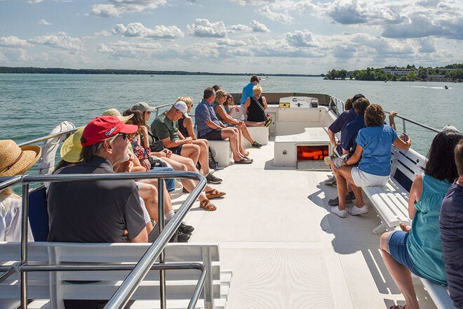 Take a ride on the deepest lake in Wisconsin.