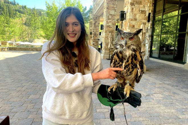 Get up close with a bird of prey at St. Regis Deer Valley