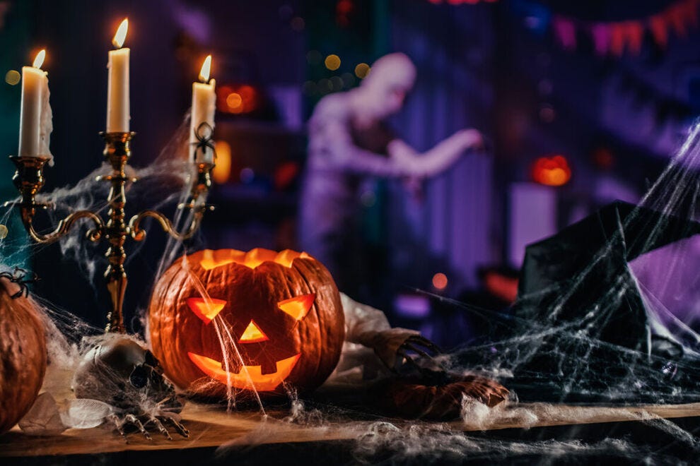 Halloween haunted house and attractions