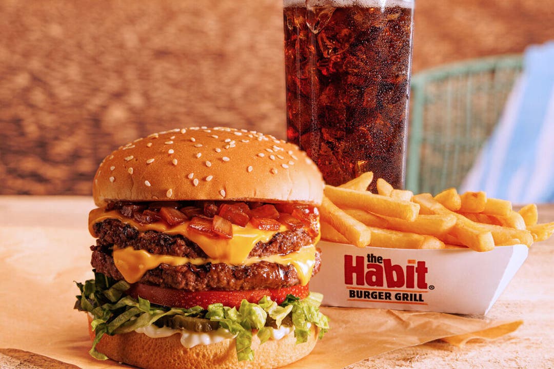 The Habit Burger Grill Charburger On Seeded Bun Double Char - Habit Burger & Grill
