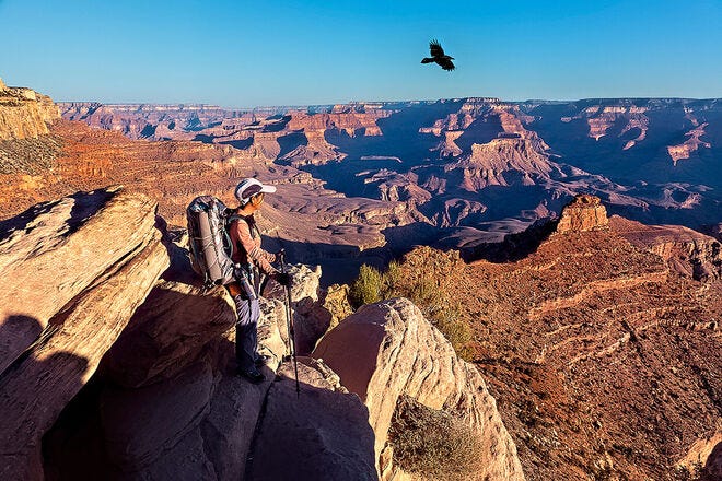 You'll see the breathtaking Grand Canyon via the Arizona National Scenic Trail