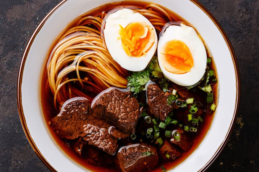 Noodles with Beef and Egg.