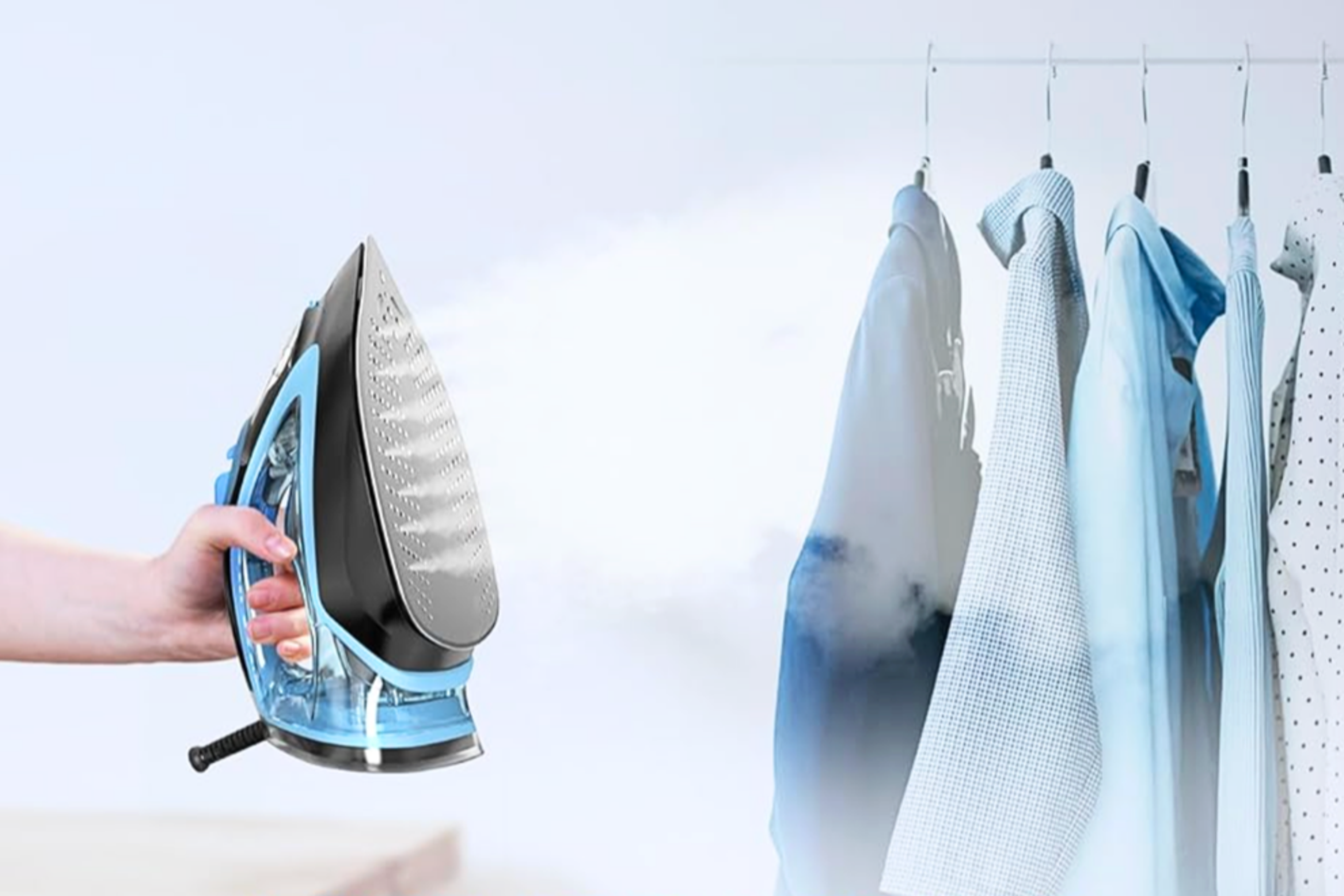 How to use the Omaiga Steam Iron for clothing steaming.